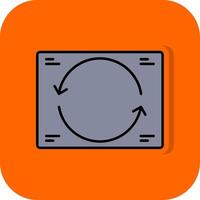 sync pieno arancia sfondo icona vettore