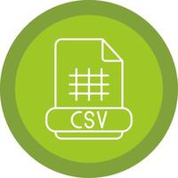 csv linea Multi cerchio icona vettore