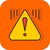 avvertimento pieno arancia sfondo icona vettore