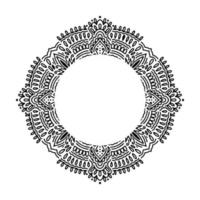 cornice grafica rotonda tradizionale mandala astratto isolato in sfondo bianco.boho forma indiana.etnico stile orientale vettore