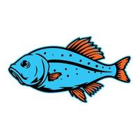 illustratore colore pieno pesce arte design vettore