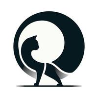 gatto logo icona file silhouette colore vettore