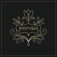 elegante logo per un' boutique nel schema stile vettore