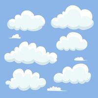 nube illustrazione cartone animato stile collezione impostato vettore