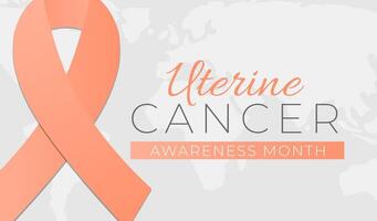 uterino cancro consapevolezza mese sfondo illustrazione bandiera vettore