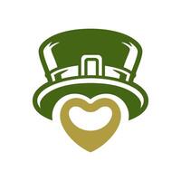 st Patrick giorno fortunato amore irlandesi cappello fortuna vacanza portafortuna Vintage ▾ icona vettore piatto illustrazione