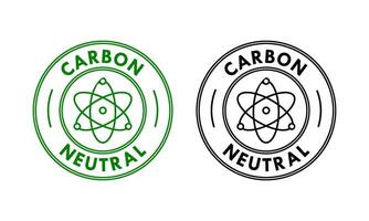 carbonio neutro design logo modello illustartion vettore