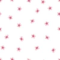 primavera senza soluzione di continuità modello con carino sakura fiori. Perfetto Stampa per tee, carta, tessile e tessuto. mano disegnato illustrazione. vettore