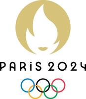 logo di il 33 ° estate olimpico Giochi nel Parigi 2024 vettore