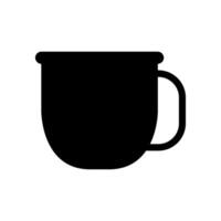 Icona della tazza di caffè su priorità bassa bianca vettore