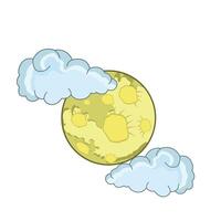 illustrazione di Luna e nube vettore