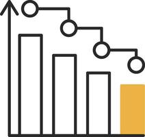 bar grafico spellato pieno icona vettore