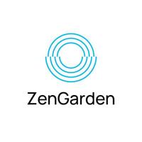 zen giardino sabbia cerchi logo vettore