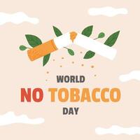 concetto di giornata mondiale senza tabacco vettore