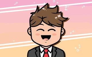 uomo con bicchieri cartone animato stile profilo avatar immagine vettore