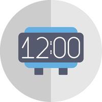 digitale orologio piatto scala icona vettore