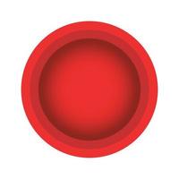 logo del pulsante rosso. illustrazione vettoriale in design piatto
