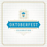 oktoberfest birra Festival celebrazione Vintage ▾ saluto carta vettore