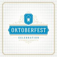 oktoberfest birra Festival celebrazione Vintage ▾ saluto carta o manifesto vettore