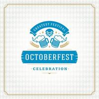 oktoberfest birra Festival celebrazione Vintage ▾ saluto carta o manifesto vettore