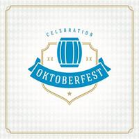 oktoberfest celebrazione con tradizionale birra emblema vettore