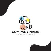 cane minimalista moderno illustrazione logo design vettore