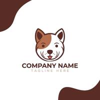 cane minimalista moderno illustrazione logo design vettore