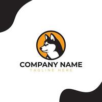 cane minimalista moderno illustrazione logo design vettore