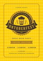 oktoberfest celebrazione manifesto con Data e invito vettore