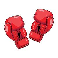 rosso boxe guanti illustrazione vettore