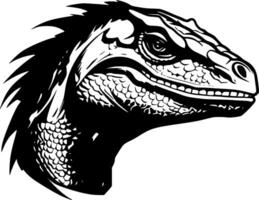 komodo Drago - minimalista e piatto logo - illustrazione vettore