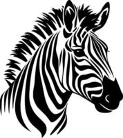 zebra, nero e bianca illustrazione vettore