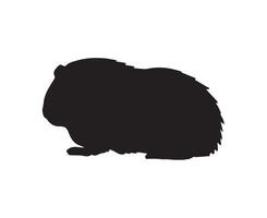 mano disegnato Guinea maiale silhouette vettore