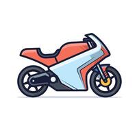 carino kawaii mini motociclo design vettore