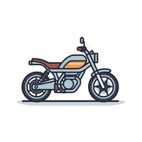 Vintage ▾ motociclo piatto design vettore