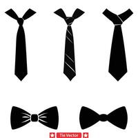 cravatta modello collezione elegante disegni per Stampa e ragnatela vettore