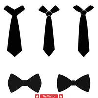 professionale cravatta clipart impostato essenziale risorse per design progetti vettore