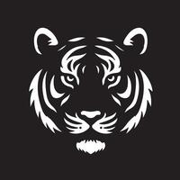 silhouette illustrazione di tigre testa vettore
