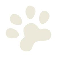 un impronta di un' cane o gatto orma . un' semplice piatto illustrazione isolato su un' bianca sfondo. vettore