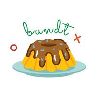 di moda cioccolato bundt vettore