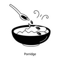 di moda porridge concetti vettore