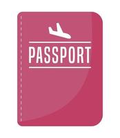 icona del passaporto rosso vettore