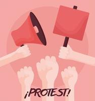 bel design di protesta vettore