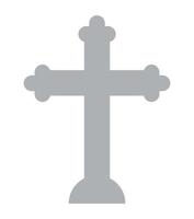 disegno della croce della pietra tombale vettore