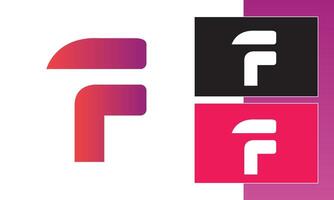 f iniziale lettera logo vettore