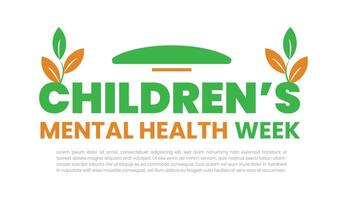 bambini mentale Salute settimana, mentale consapevolezza settimana. mentale mentale Salute e mentale Salute, mentale Salute. mentale mentale cura. vettore
