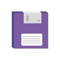 icona isolata stile retrò floppy degli anni novanta vettore