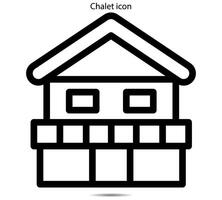 chalet icona, illustratore vettore