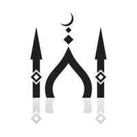 logo islamico, moschea vettore