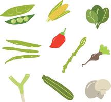 10 verdura illustrazione vettore